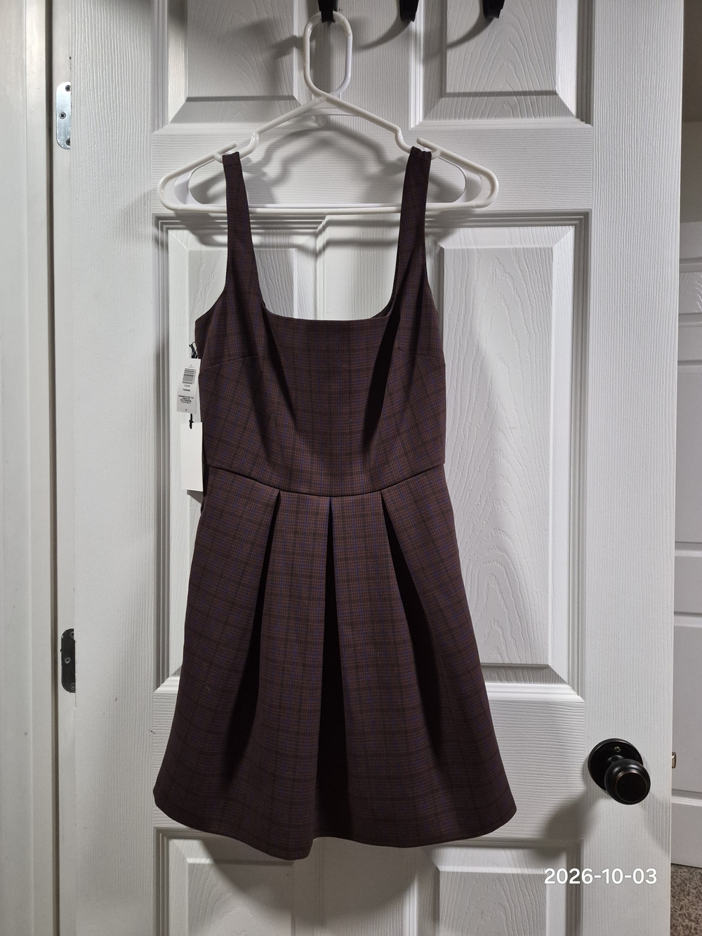 NWT Aritzia Sunday Best Tasha Plaid Mini Dress Size 0